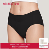 爱慕内裤女经典KiKi裤中腰三角裤轻薄净痕多色AM22100黑色