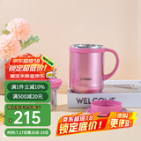虎牌（TIGER）保温杯 办公型不锈钢真空杯茶滤网杯 水杯CWM-A035 350ml 亮炫粉PH 350ml