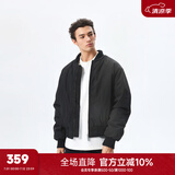 CHINISM CH基础款飞行员夹克外套男秋冬加厚棉衣美式复古男士棉服 黑色 2XL