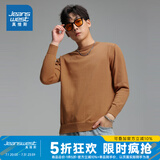 真维斯（Jeanswest）毛衣男圆领宽松情侣本命年龙年衣服上衣2025春季秋新款男KC 深杏2190 L