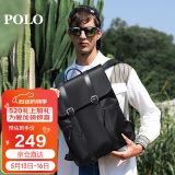 POLO男士双肩包背包男翻盖书包学生14/15.6英寸电脑包出差旅行包商务