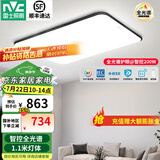 雷士（NVC） led吸顶灯 客厅大厅大瓦数客厅灯北欧灯具灯饰 现代简约客厅大灯 【200瓦黑苹果客厅】智控全光谱