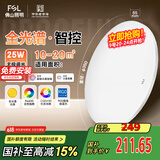 FSL佛山照明卧室吸顶灯LED全光谱餐厅灯护眼智能灯具智薄25W包安装