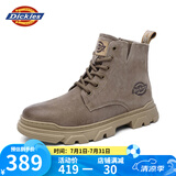 Dickies 男士马丁靴高帮男靴厚底靴子潮男女靴工装靴 驼色 44 