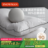 斯诺曼枕头 万豪五星酒店升级款 90%白鹅绒枕羽绒枕芯80支全棉74*48cm