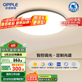 欧普（OPPLE）全光谱护眼吸顶灯卧室灯智能照明灯具简约大气包安装铭宇4黑圆形