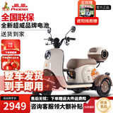凤凰甲壳虫电动三轮车家用小型老年代步电动车老人休闲电瓶车 800W+48V24A黑金+续航约42.5公里
