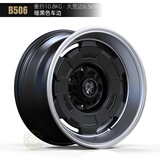 BUCKS OFFROAD雄鹿复古越野轮毂改装坦克300/400长城H5方程豹17 18寸汽车轮毂 B506-哑黑车边 17英寸 8.5J