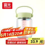 富光嘟嘟玻璃杯 高硼硅玻璃高颜值水杯子 女生便携牛奶咖啡刻度茶杯