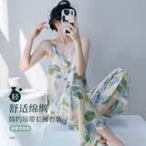 古今（GUJIN）夏季棉绸睡衣女家居服士气质高级感套装时尚沙滩旅游度假可外穿