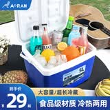 Aoran保温箱冰块冷藏箱户外旅行车载冰桶露营食品保冷箱外卖摆摊箱子 5L蓝色-配冰袋*5