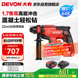 大有（Devon）20V锂电锤充电电锤两用电镐冲击钻混凝土工业级DRH单电5.0
