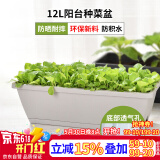 花沃里花盆大号带托盘阳台种菜盆种菜箱种子育苗盘种植箱长方形塑料花盆