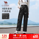 骆驼（CAMEL）休闲户外登山裤女防泼水直筒工装裤 J24CA6L6646 幻影黑 M