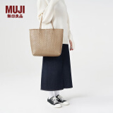 无印良品（MUJI） 手编包 环保材料 手提包菜篮子 编织包草编包 包包 女包 摩卡棕色 大 长30*宽12*高30cm