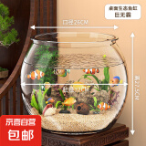 高清鱼缸 生态缸桌面溪流缸迷你金鱼缸小型水族箱养鱼龟缸PET 超大号鱼缸【超清8K高透/摔不碎/久用不糊】