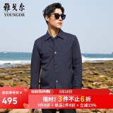 雅戈尔（YOUNGOR）风衣男翻领单风衣锦纶耐穿舒适透气男士上衣外套 ZYDF424995FQA(CEO藏青) L 175/96A