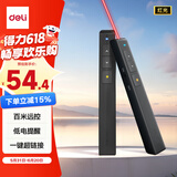 得力激光笔 百米远控教师专用ppt超链切换 激光笔教鞭/无线演示器课件笔 红光激光翻页笔 黑色 2802PL