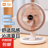 骆驼电风扇家用电扇台式多功能小型风扇学生宿舍桌面风扇可摇头静音办公室桌面台扇 米色台扇【摇头/2档位】 标配+3米遥控定时线