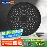 科固（KEGOO）大顶喷花洒头单头空气增压枪灰色 圆形洗澡淋浴喷头花洒通用K4034