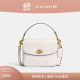 蔻驰（COACH）【专享直降】经典标志CASSIE19号单肩包斜挎包休闲高级感夏季女包 黄铜色硬件/粉白色(新版）