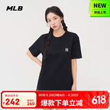MLB短袖T恤男女时尚夏季休闲经典纯色圆领25新款3ATSB0153-50BKS-M