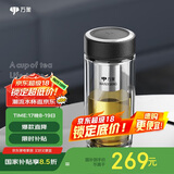 万象（WANXIANG）玻璃杯商务办公水杯V17L礼盒装送礼360ML双层圆弧杯体带滤网水杯
