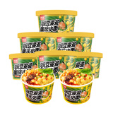 阿宽土豆泥泥拌面孜然麻辣味番茄味泡面拌面碗装速食早餐夜宵网红小吃 【麻辣豌杂面】6碗装 土豆泥拌面