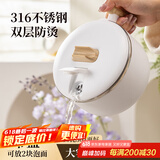 广意 316不锈钢泡面碗带盖学生饭盒餐盒上班族食堂1100ml GY8846