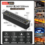 烨斯特3d智能雾化壁炉嵌入式电子壁炉欧式装饰电视柜背景仿真火焰加湿器 雾面拉丝全不锈钢AI声控800mm