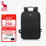 爱华仕商务男士双肩包笔记本电脑包大学生开学书包时尚通勤背包 4373 16英寸升级款黑色4302A