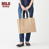 无印良品（MUJI） 黄麻 简易收叠购物袋 A4 558607 EGH90C0A 手提包 手提袋 麻布袋 长36×宽32×高19cm