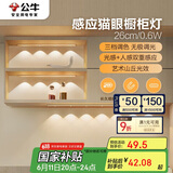 公牛（BULL）感应猫眼橱柜灯磁吸充电山丘光效展柜玄关氛围小夜灯 银26cm三色