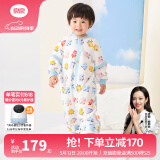 良良（liangliang）婴儿睡袋夏季空调房防踢被宝宝纯棉可拆袖儿童睡袋 拼图蓝·秋冬款【适合15-20℃】 M（建议身高70-85cm）