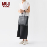 无印良品（MUJI） 手编包 环保材料 手提包菜篮子 编织包草编包 包包 女包 黑色 迷你 长18*宽8*高18cm