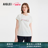 AIGLE艾高短袖T恤春夏户外休闲运动弹性柔软舒适圆领套头女士上衣 茉莉白 BC512 38(165/88A)