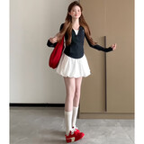 蔚占花苞裙半身裙白色短裙半身裙子女夏季2025新款蛋糕裙蓬蓬裙泡泡裙 花苞短裙【白色】 M 【建议95-120斤】