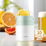 乐扣乐扣LOCK&LOCK保温桶 不锈钢便携式手提保温饭盒带餐具500ml 绿色