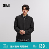 森马毛衫男半开襟半高领针织衫冬季经典纯色毛衣百搭109724107107