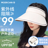 牧尔西防晒帽女士遮阳帽空顶帽凉帽骑车户外防紫外线可折叠太阳帽子女
