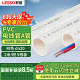 联塑（LESSO） PVC穿线管 阻燃电线管走线管国标加厚电料配件 dn20  2米*5根【618大促专享价】