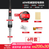 德力西电气（DELIXI ELECTRIC）电烙铁家用小型焊锡枪焊锡丝套餐维修焊接专业电焊笔60W旋钮调温6