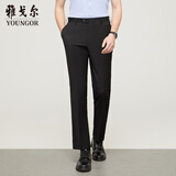 雅戈尔（YOUNGOR）西服裤男西装裤TR裤裤子聚酯纤维粘纤氨纶新品 黑色VCHX310114AWA 34 175/84A