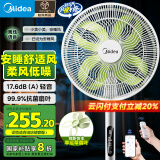 美的（Midea）【幸运草安睡风扇1S】直流变频轻音家用立式声控电风扇柔风落地扇台式桌面大风量一级能效抗菌电扇