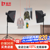 金贝（JINBEI）SPARK-400D闪光灯400W摄影灯摄影棚套装人像服装证件拍照补光灯珠宝静物电商拍摄打光灯摄影器材 D套SPARK400D双灯影棚标配（赠引闪器）