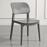 和大人餐椅家用塑料椅子现代简约餐厅饭桌靠背休闲椅北欧洽谈接待餐桌椅 LGF版灰色 加强加厚破损必赔