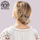 Royal sasa皇家莎莎时尚水钻小抓夹12件套装花朵发饰迷你刘海发抓发夹刘海夹 混色CO