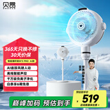 贝昂空气循环扇静音卧室客厅电风扇智能语音节能大风力直流变频家用风扇台式桌面电风扇3D摇头 SF3Pro【AI风随人动】感应摇头