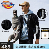 dickies棉服 男女同款左袖字母印花易穿搭棒球夹克8131 黑色 M