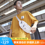 Jordan男女乔丹 金属飞人Logo 斜挎包胸包腰包HA5507-101白 均码